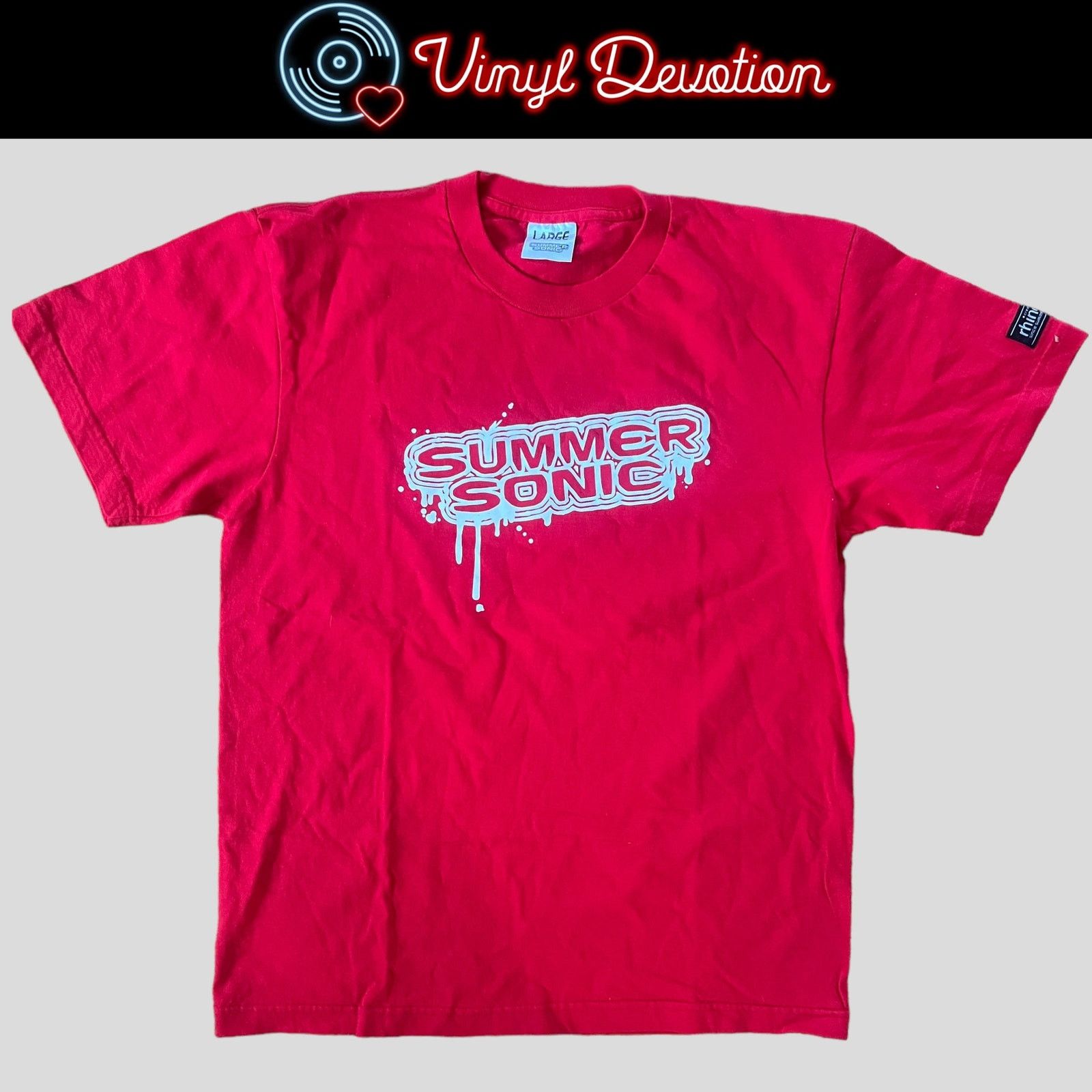 Band Tees Summer Sonic Music Festival Vintage 2000 Red T Shirt Size L Hoodie, Sweatshirt | PodTeesHub.com
