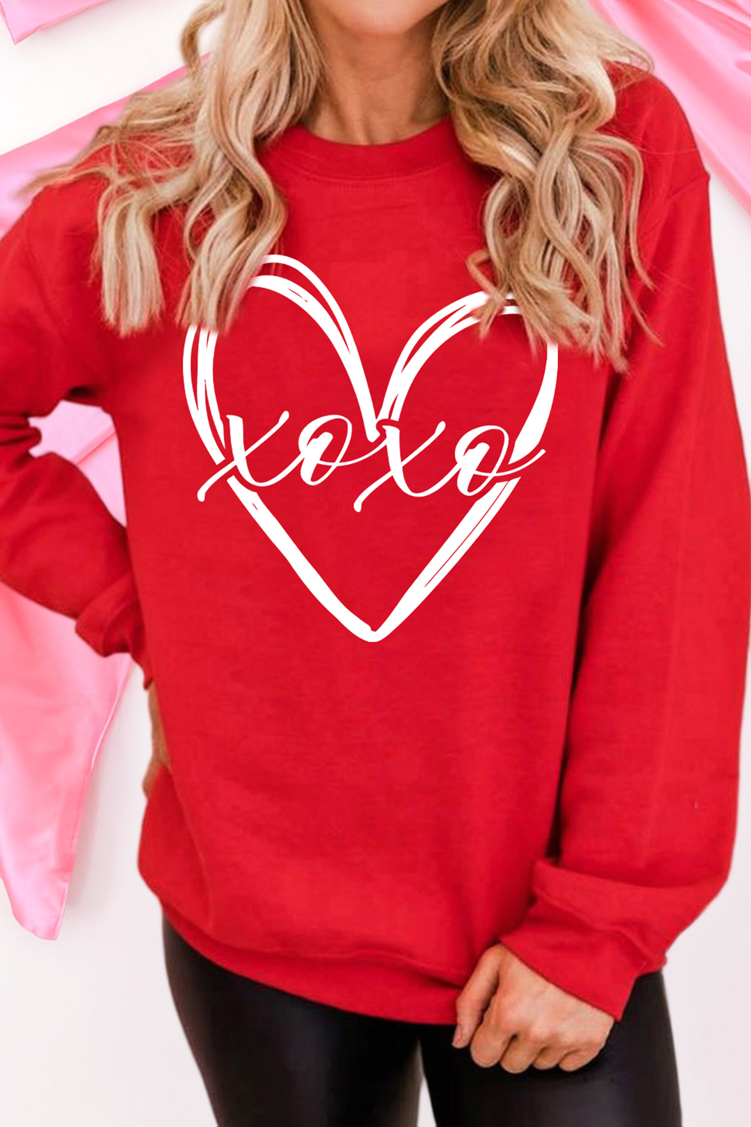 Valentines Heart Sketch Printed Pullover Sweatshirt (S-2XL) T-Shirts, Hoodie | PodTeesHub.com