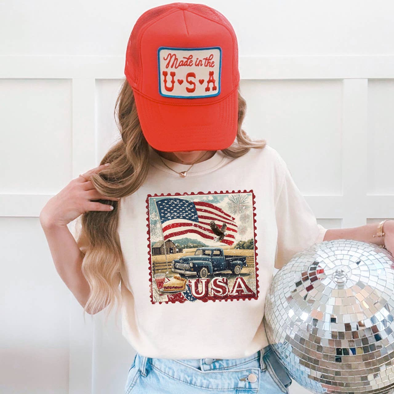 USA Stamp Vintage Americana Tee Hoodie, Sweatshirt | PodTeesHub.com
