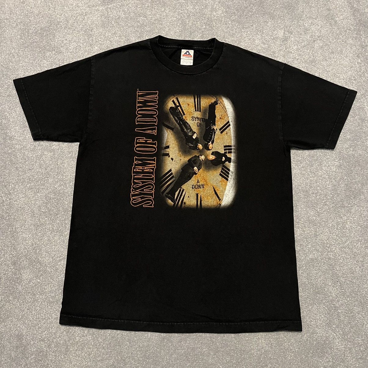 Band Tees Vintage 2000s System Of A Down Clock Time Hypnotize Band Tee Hoodie, Sweatshirt | PodTeesHub.com