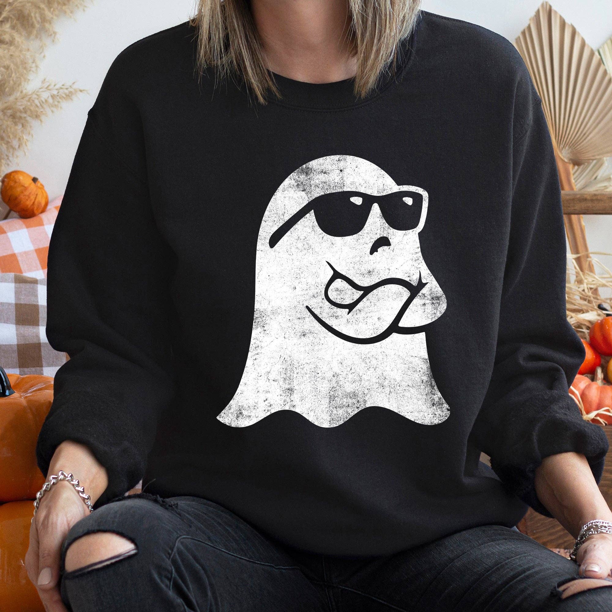 Ghost Arms Crossed Vintage Halloween Sweatshirt T-Shirts, Hoodie | PodTeesHub.com