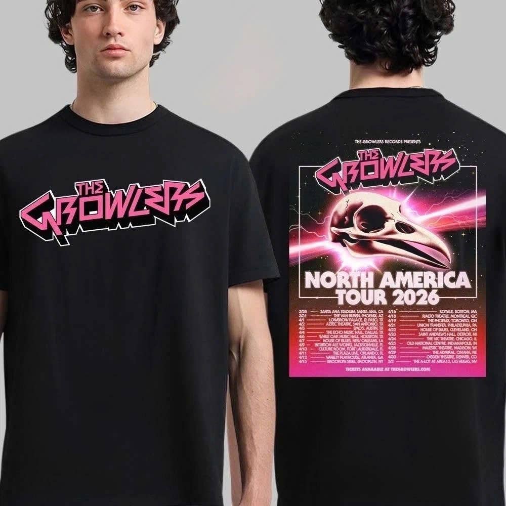Growlers 2026 North America Tour City Dates T-Shirt Hoodie, Sweatshirt | PodTeesHub.com