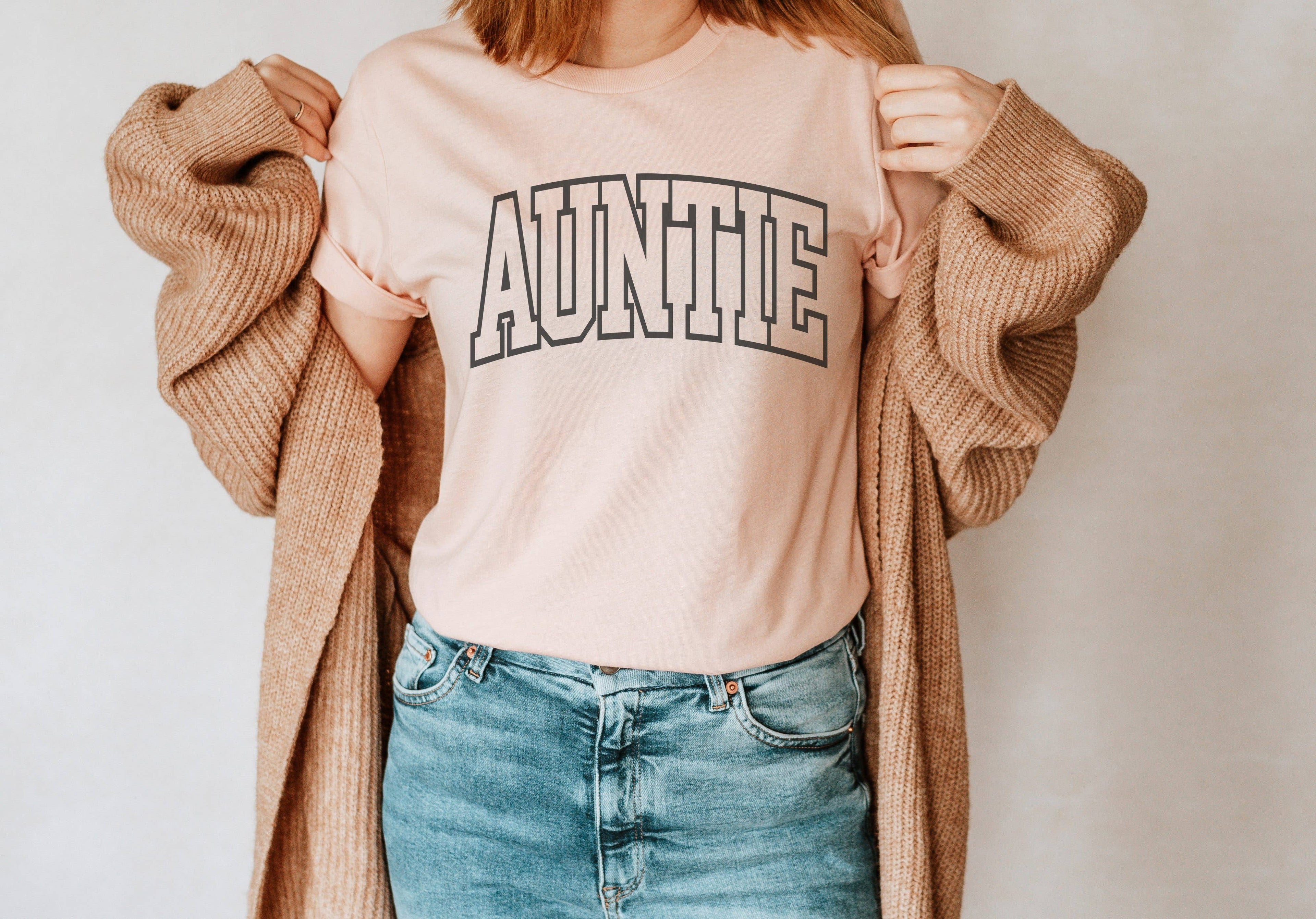 Auntie College Block L Aunt Tee Hoodie, Sweatshirt | PodTeesHub.com