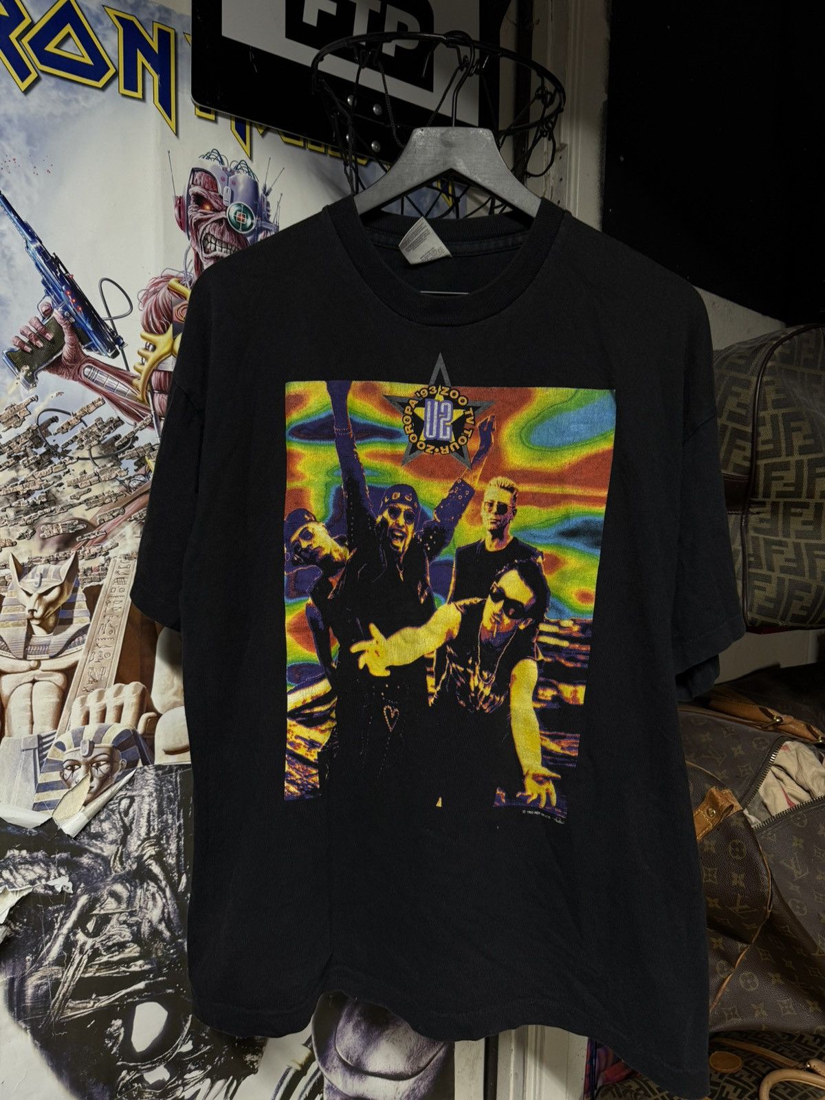 Vintage 90 S U2 Band T Shirt Vtg European Tour Tee Xl Hoodie, Sweatshirt | PodTeesHub.com