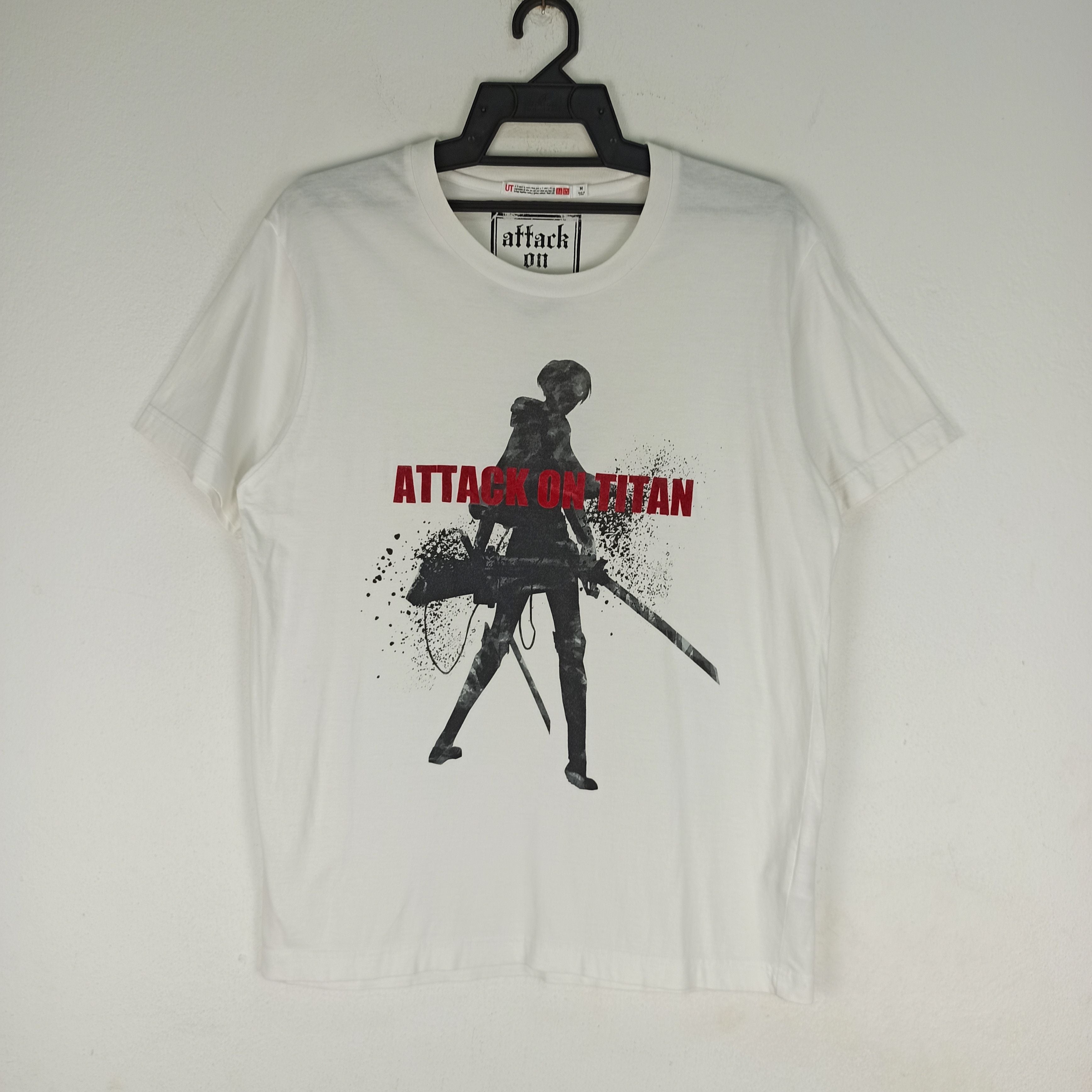 Rare Anime Attack On Titan Levi Ackerman Uniqlo Tshirt Hoodie, Sweatshirt | PodTeesHub.com
