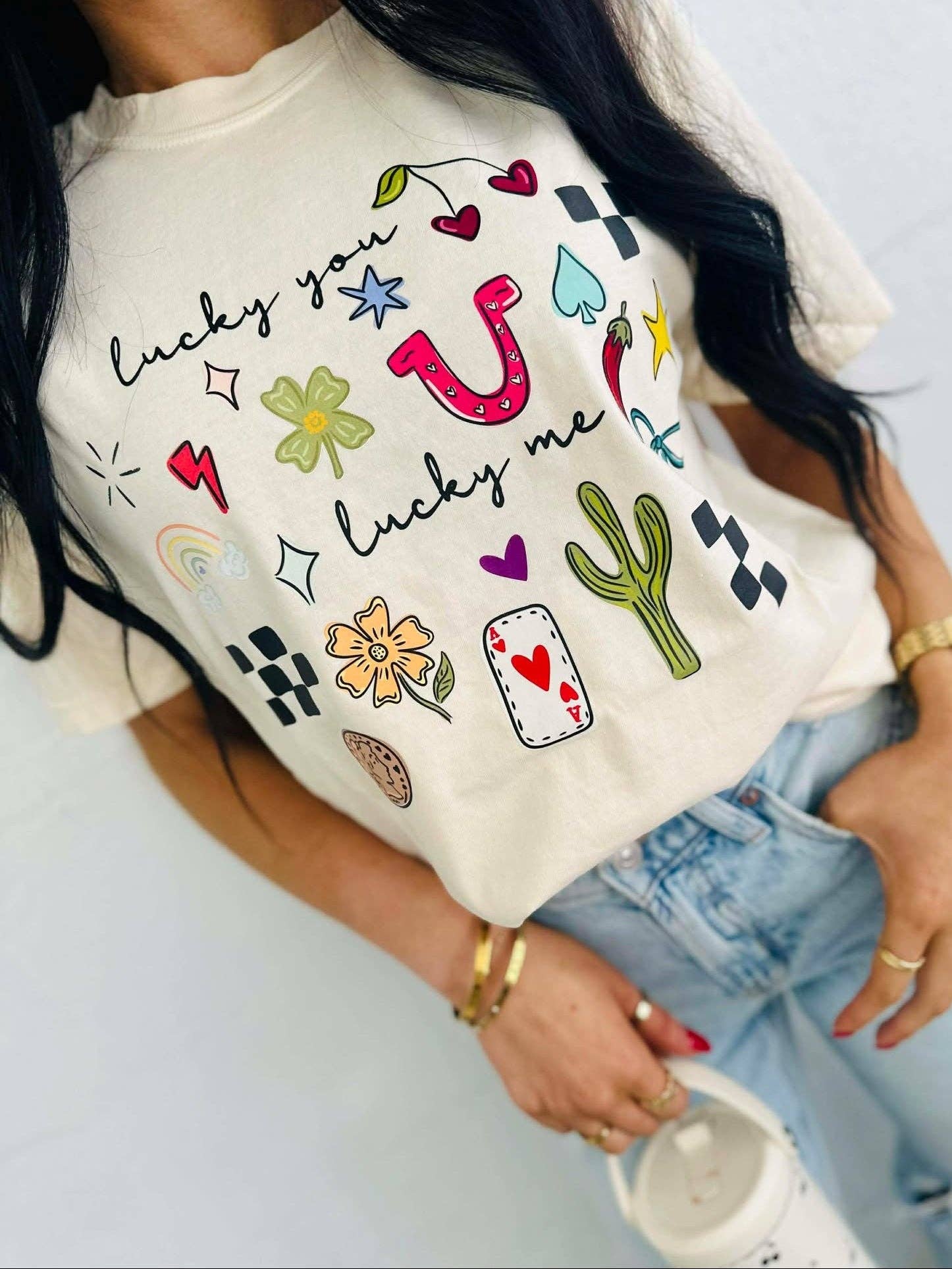 Lucky You Lucky Me Trinkets Dtf Tee Hoodie, Sweatshirt | PodTeesHub.com
