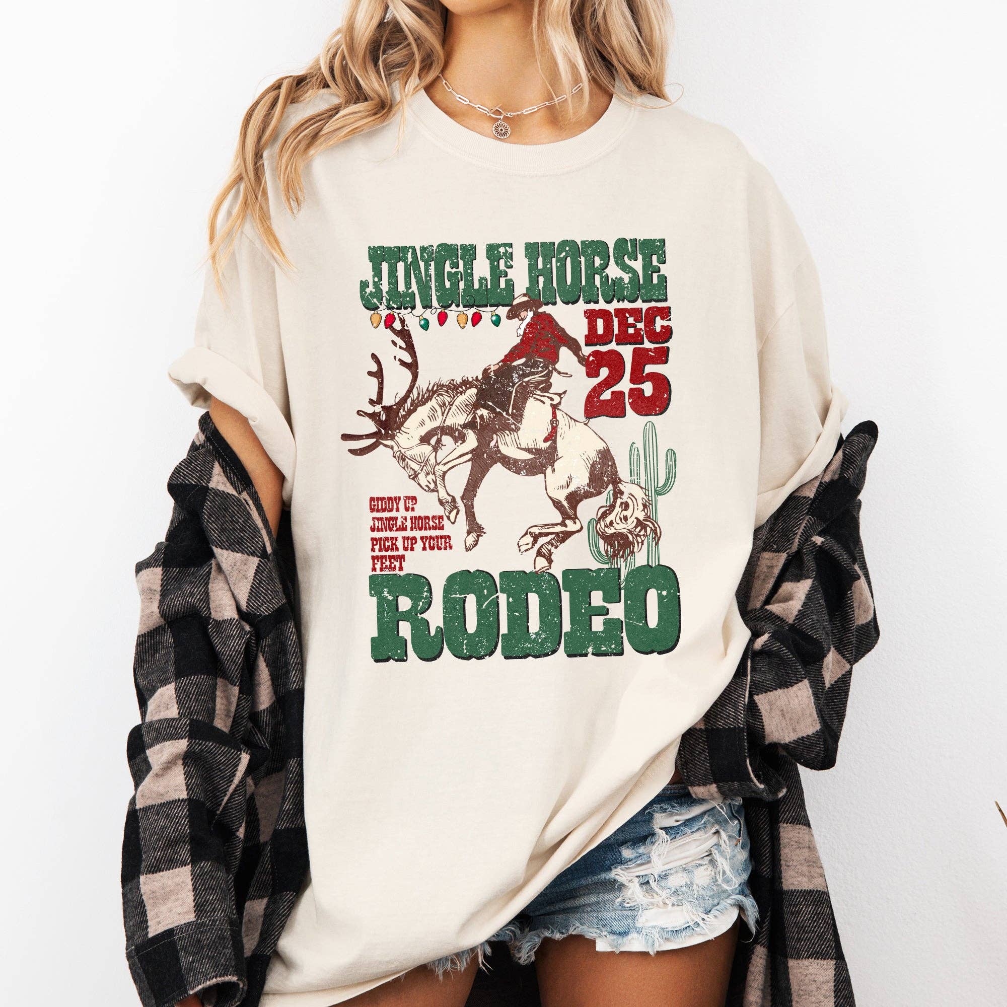 Jingle Horse Rodeo, Christmas, Cowboy, Horse, Country Tshirt Hoodie, Sweatshirt | PodTeesHub.com