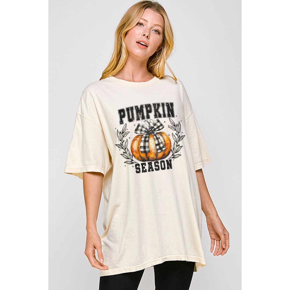 Pumpkin Season Vintage Graphic Oversized Tee Hoodie, Sweatshirt | PodTeesHub.com