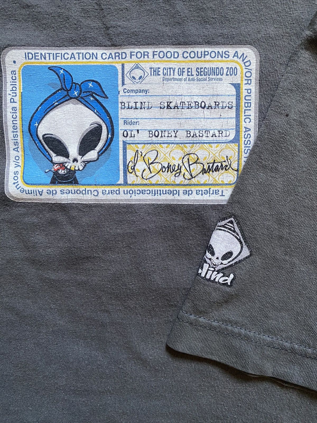 Vintage Blind Ol Boney Bastard Skate Tee Hoodie, Sweatshirt | PodTeesHub.com