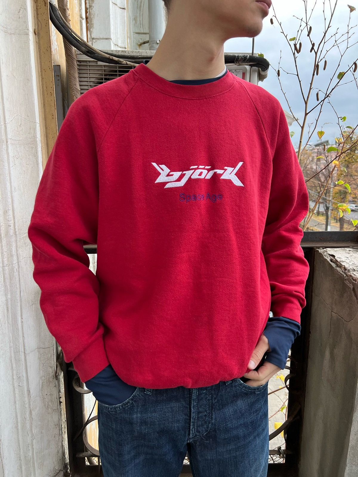 Vintage Vtg 90s Bjork Space Age Tour Album Embroidered Sweatshirt T-Shirts, Hoodie | PodTeesHub.com