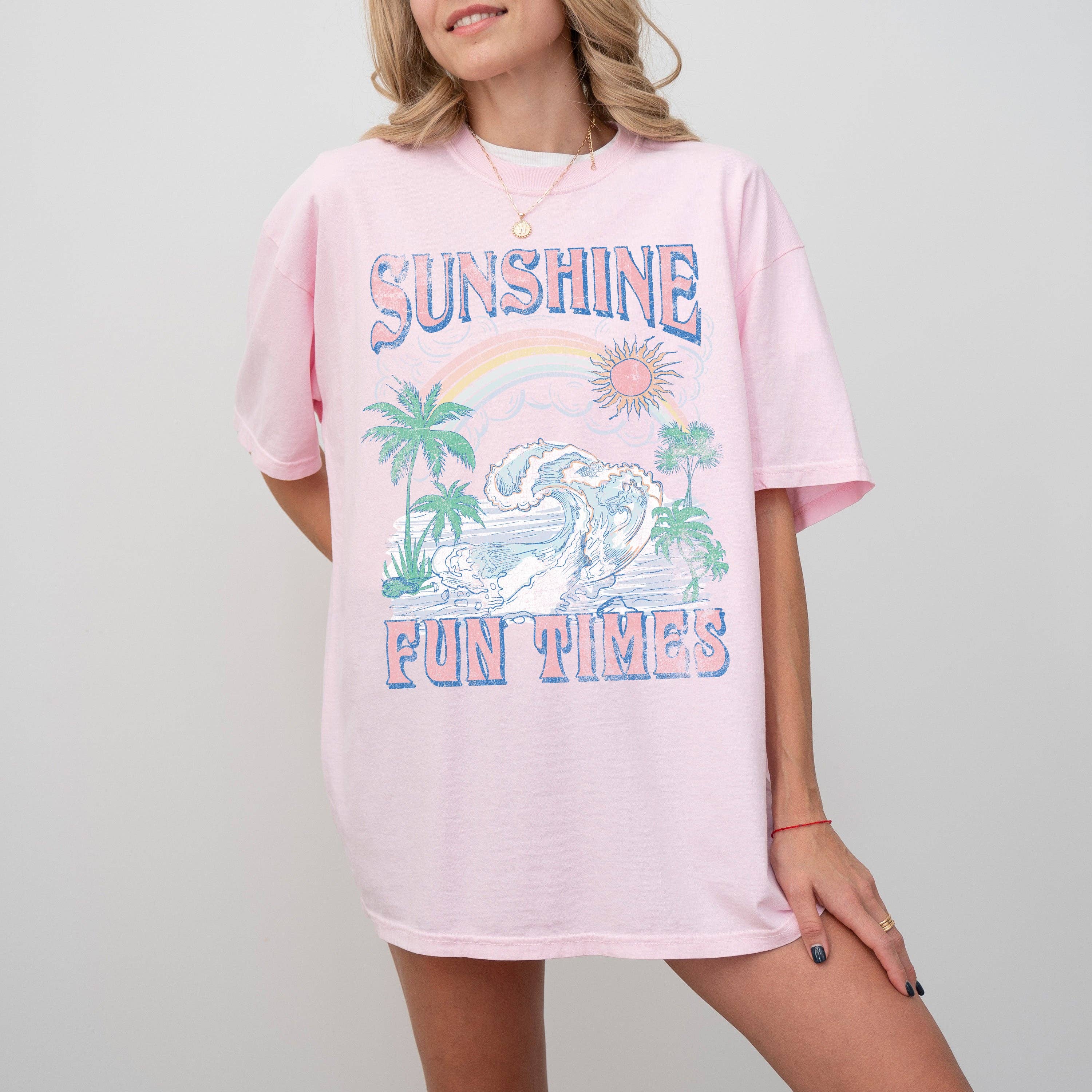 Sunshine Beach Vibes Palm Tree California Tshirt Hoodie, Sweatshirt | PodTeesHub.com