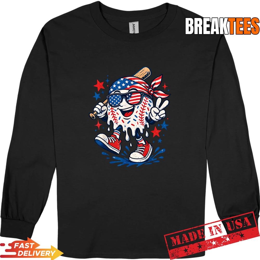 250 Years 1776 2026 Baseball Drip American Flag Shirt