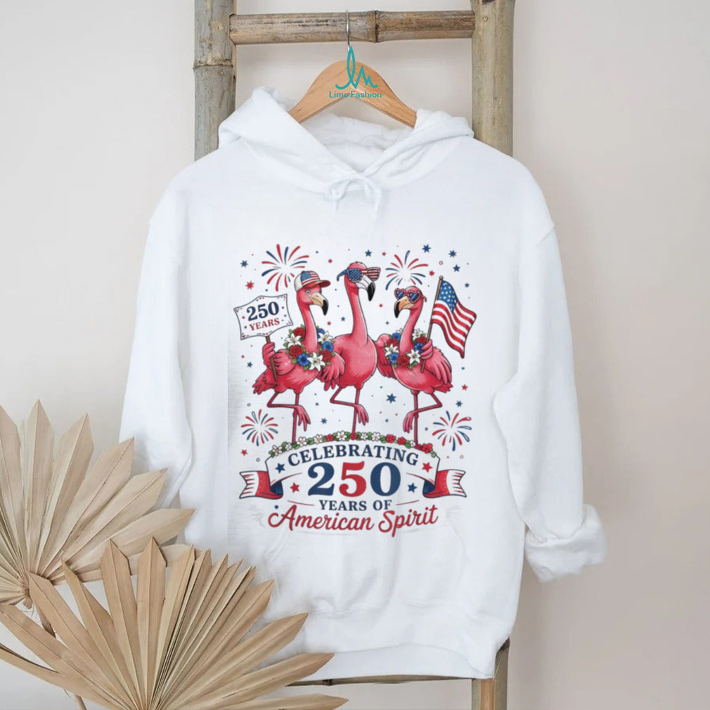 250 Years American Spirit Flamingo Patriotic Party Shirt