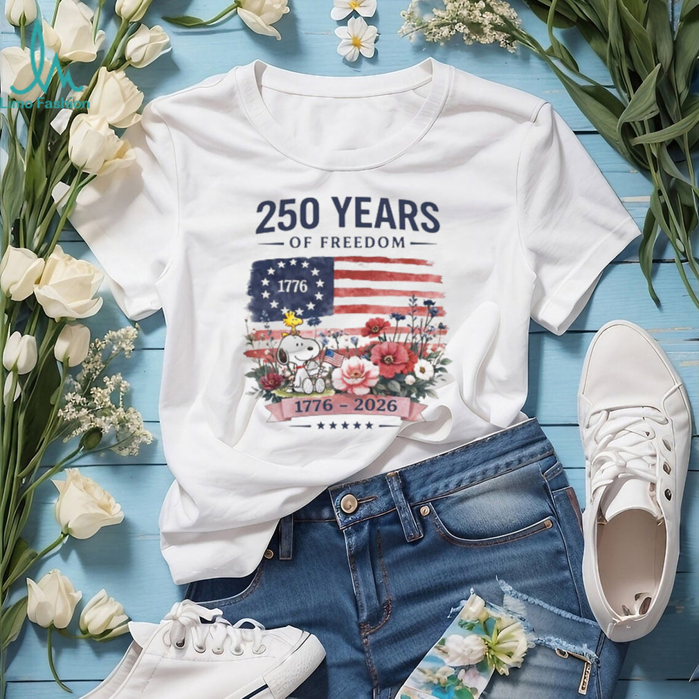 250 Years of Freedom 1776 to 2026 Patriotic Flag Shirt