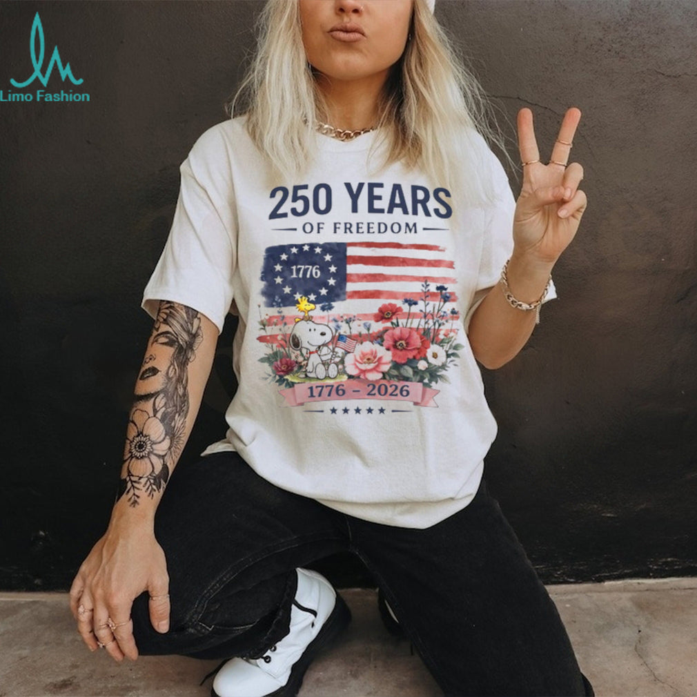 250 Years of Freedom 1776 to 2026 Patriotic Flag Shirt