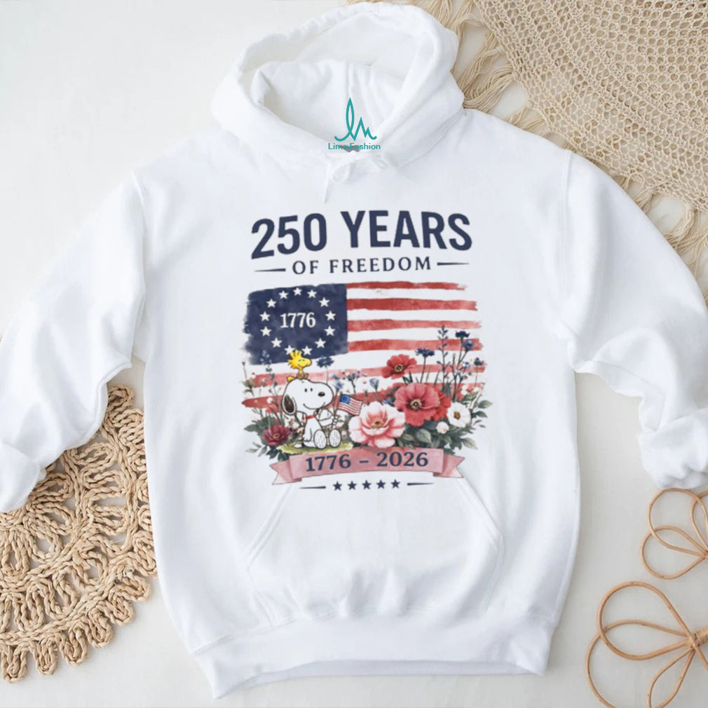 250 Years of Freedom 1776 to 2026 Patriotic Flag Shirt