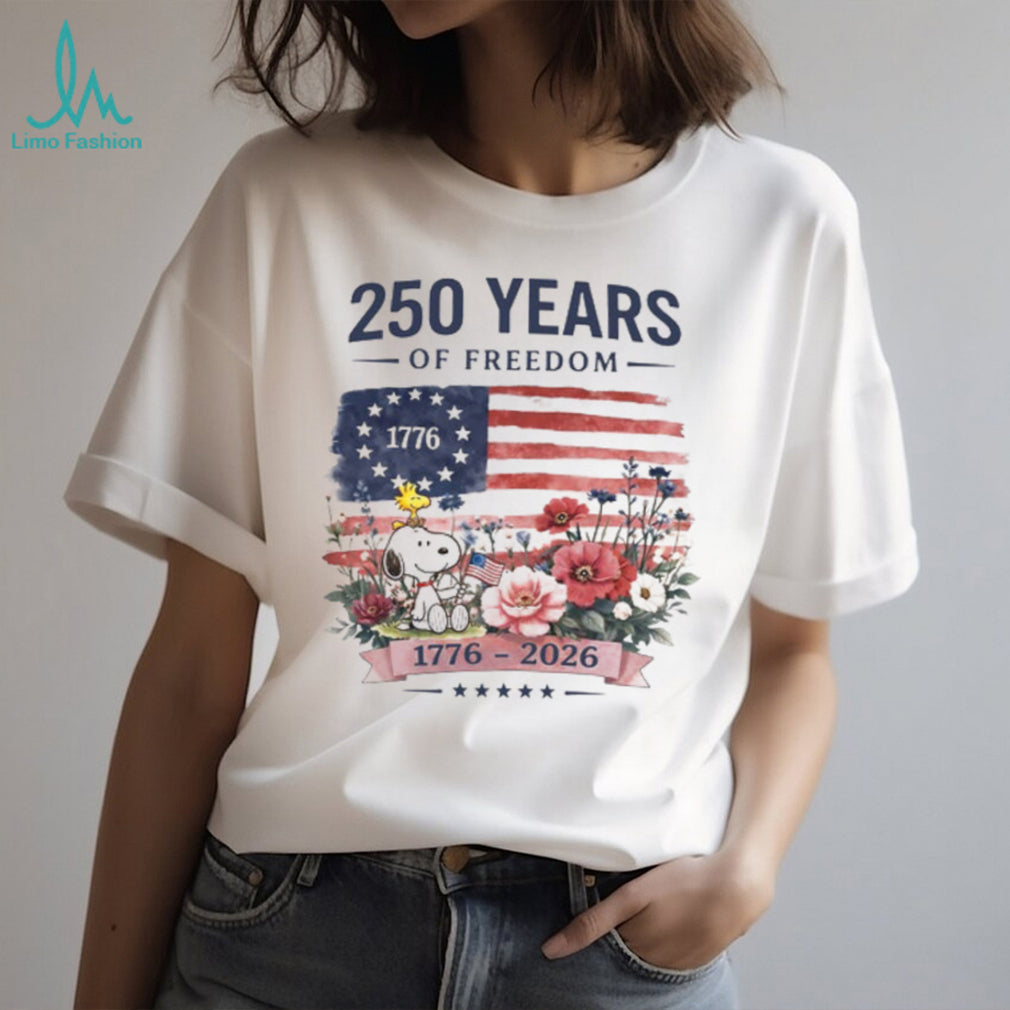 250 Years of Freedom 1776 to 2026 Patriotic Flag Shirt