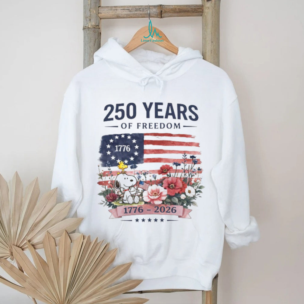 250 Years of Freedom 1776 to 2026 Patriotic Flag Shirt