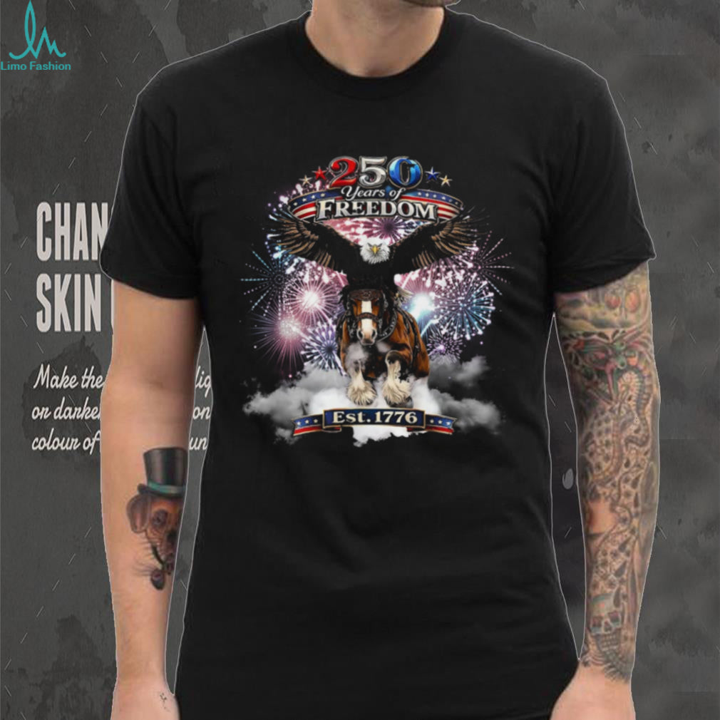 250 Years of Freedom American Eagle Horse Shirt 1776 Patriotic Shirt