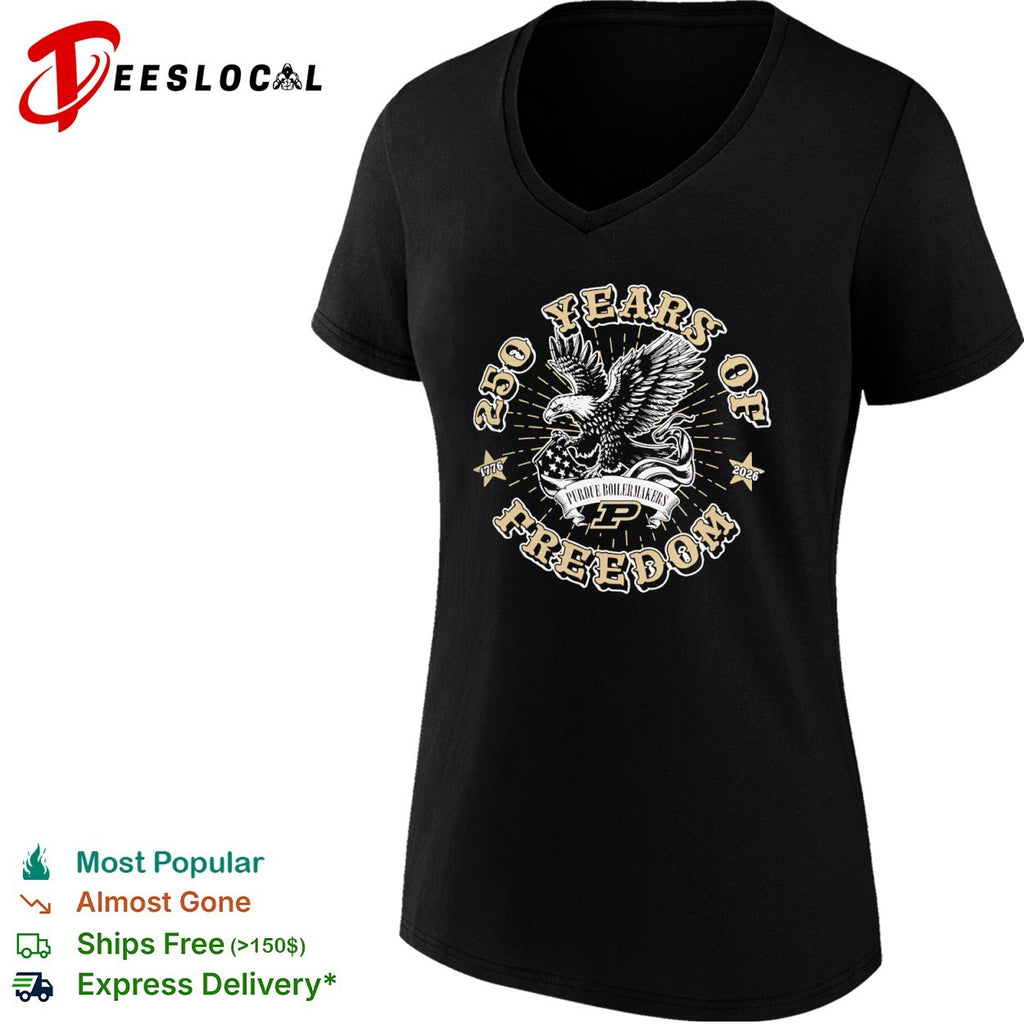 250 Years of Freedom Purdue Boilermakers 1776 2026 American Eagle Patriotic shirt