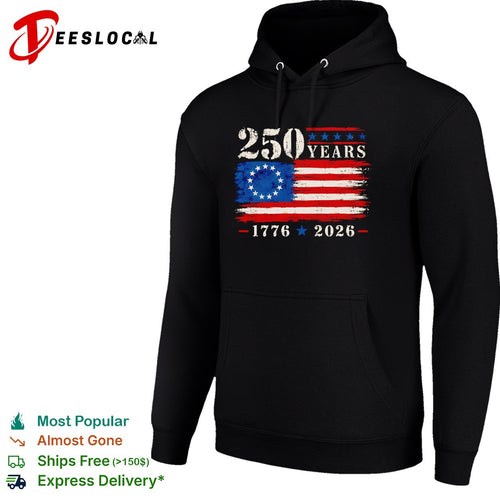 250 years 1776 2026 American flag usa independence patriotic historical memorial shirt