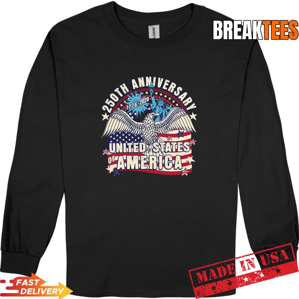 250th Anniversary USA Flag Patriotic 4th July T-Shirt