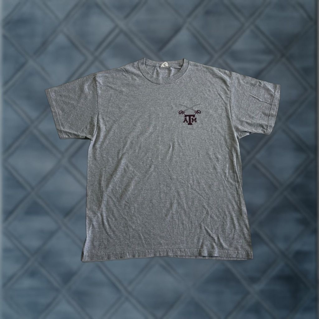 Jerzees Shirt Men Xl Gray Texas A M Aggies Logo Graphic Print Crew Neck Cotton Hoodie, Sweatshirt | PodTeesHub.com