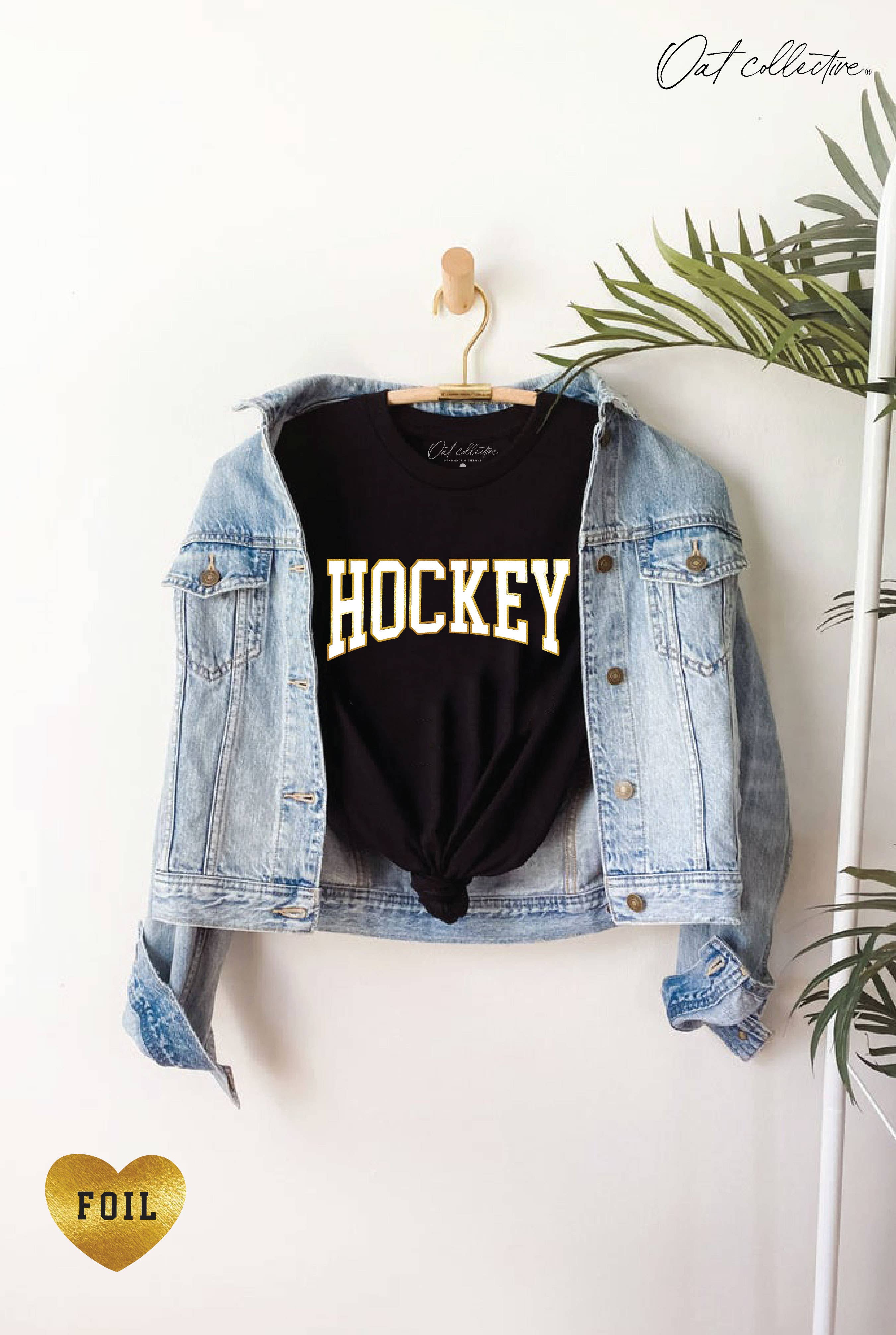 Hockey Foil Graphic T-Shirt Hoodie, Sweatshirt | PodTeesHub.com