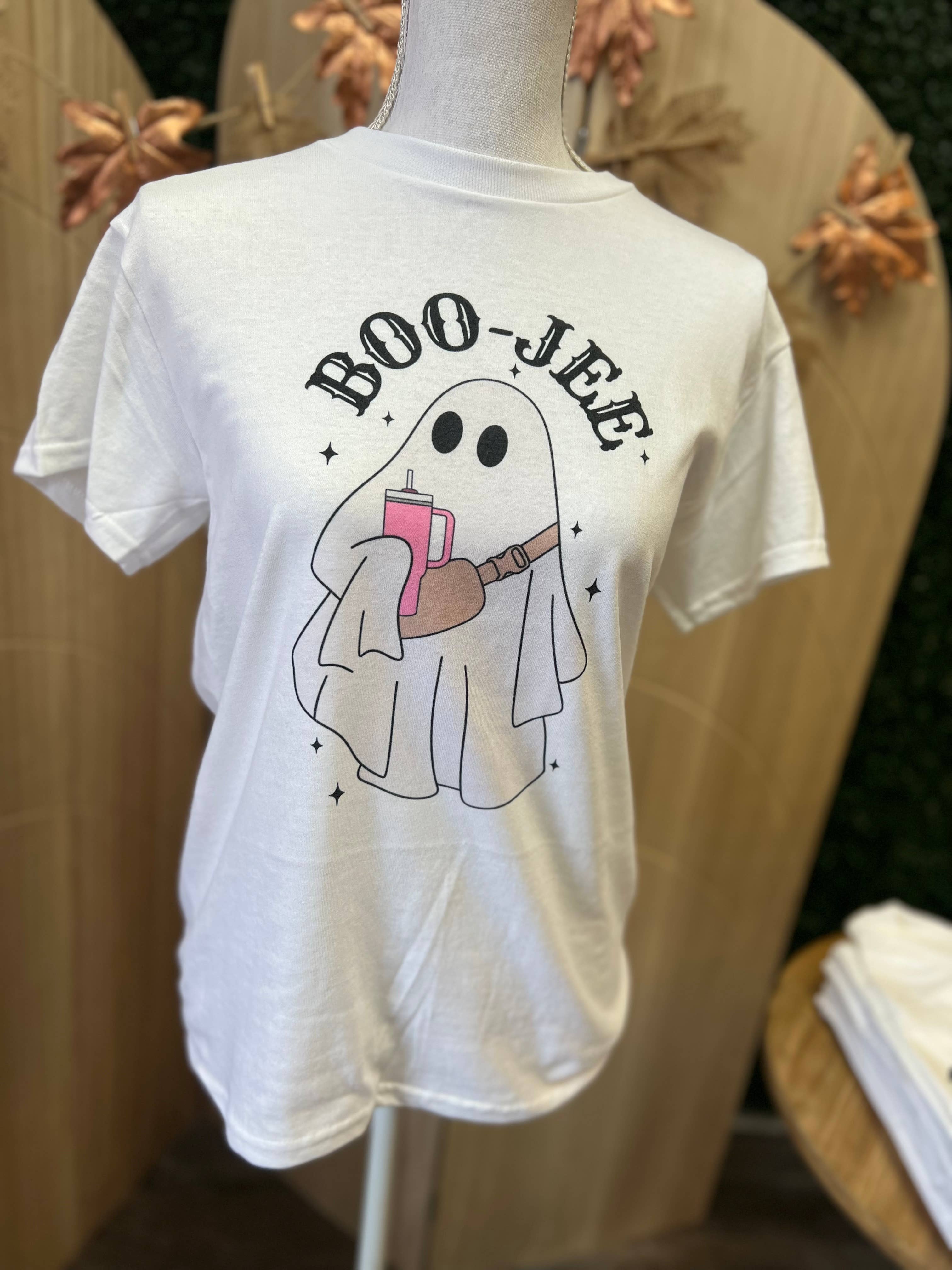 Boo-Jee On White Tee Hoodie, Sweatshirt | PodTeesHub.com