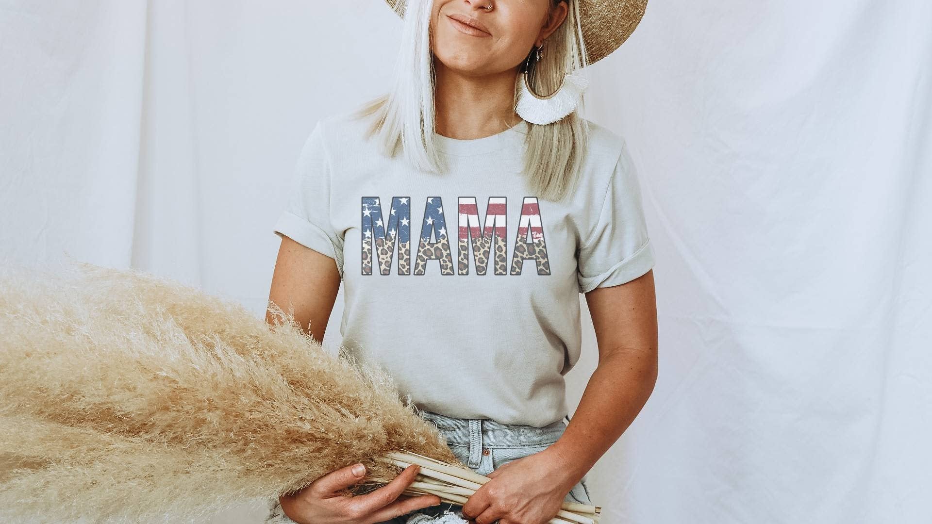 America Leopard Mama Tee | Patriotic T Shirt Hoodie, Sweatshirt | PodTeesHub.com