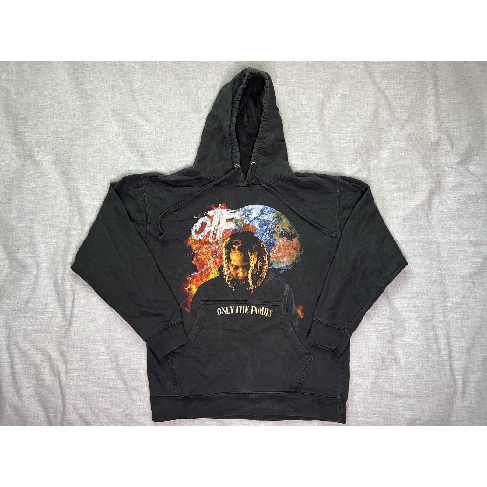 Rap Tees Lil Durk Otf Pullover Graphic Hoodie Sweatshirt Large | PodTeesHub.com