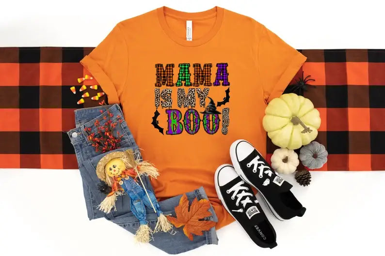 Mama Is My Boo T-Shirt Hoodie, Sweatshirt | PodTeesHub.com