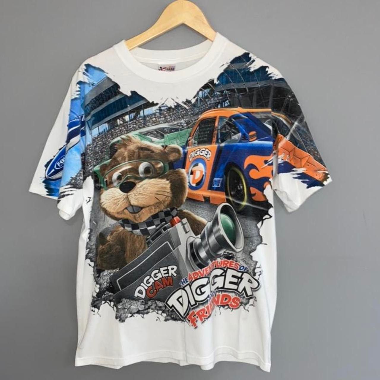 Vintage Digger Friends Cartoon Nascar Tee Hoodie, Sweatshirt | PodTeesHub.com
