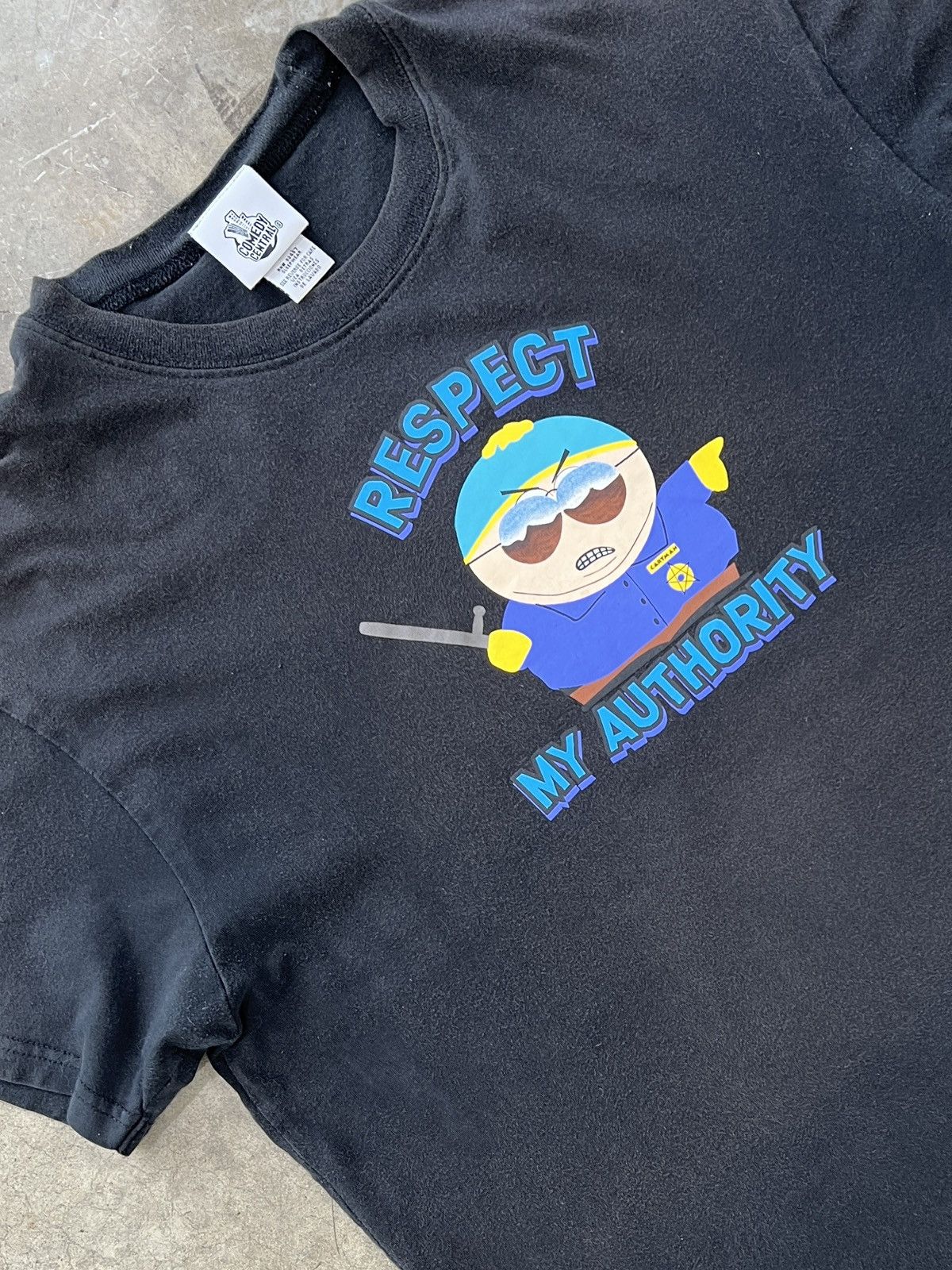 Vintage South Park Cartman Respect My Authority Tee Medium Hoodie, Sweatshirt | PodTeesHub.com