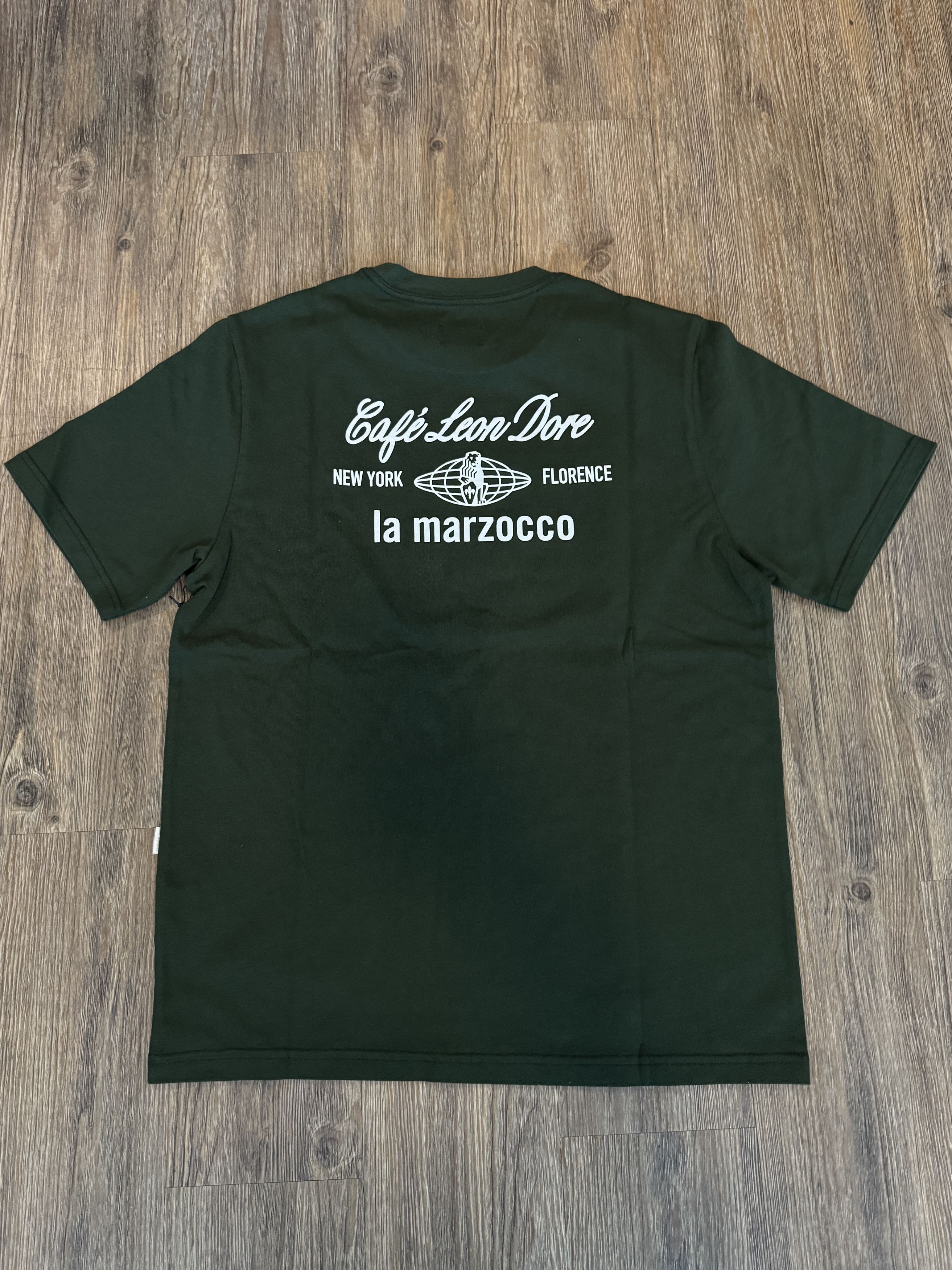 Leon Dore Aime Leon Dore Cafe Leon Dore La Marzocco Green Medium Tee Hoodie, Sweatshirt | PodTeesHub.com
