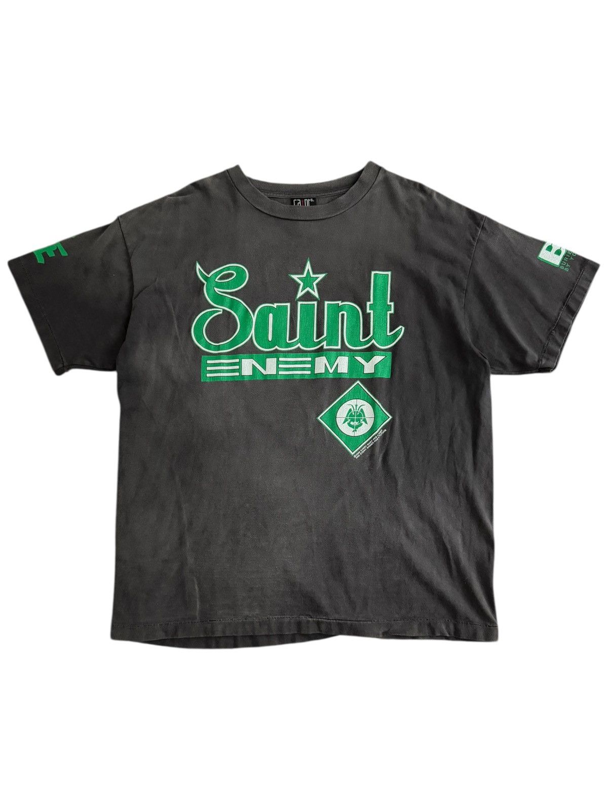 Michael Saint Michael Green Enemy Vintage Washed Tee Hoodie, Sweatshirt | PodTeesHub.com