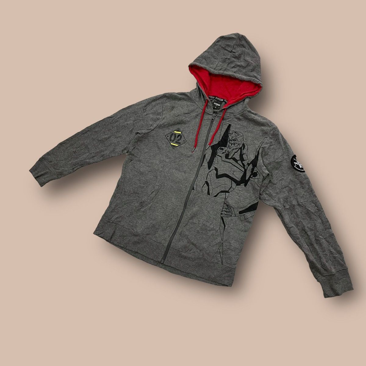 Anime Evangelion Eva02 Full Zip Hoodie T-Shirts, Sweatshirt | PodTeesHub.com