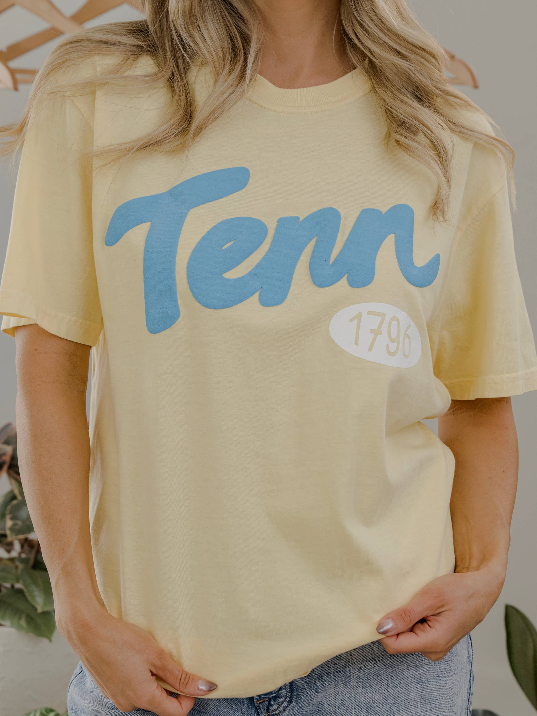 Tennessee 1796 Puff Ink Butter Comfort Colors Tee Hoodie, Sweatshirt | PodTeesHub.com
