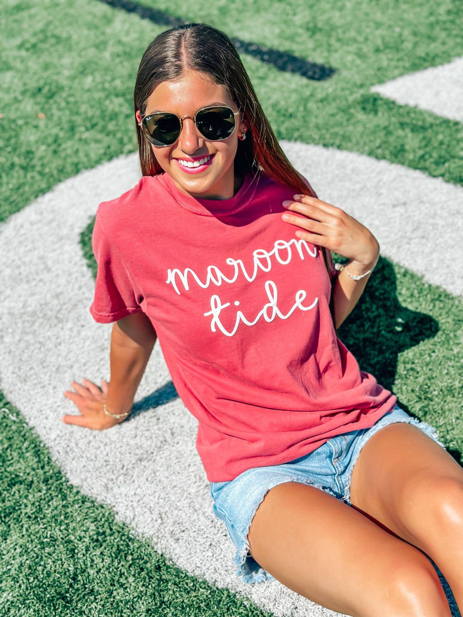 Custom Cursive Gameday Puff Tee Hoodie, Sweatshirt | PodTeesHub.com