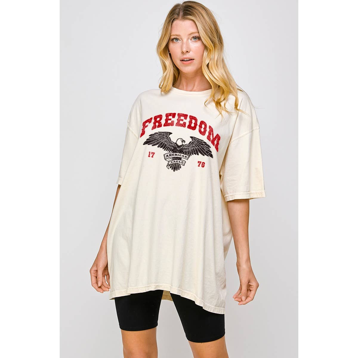 Freedom Vintage Graphic Oversized Tee Hoodie, Sweatshirt | PodTeesHub.com