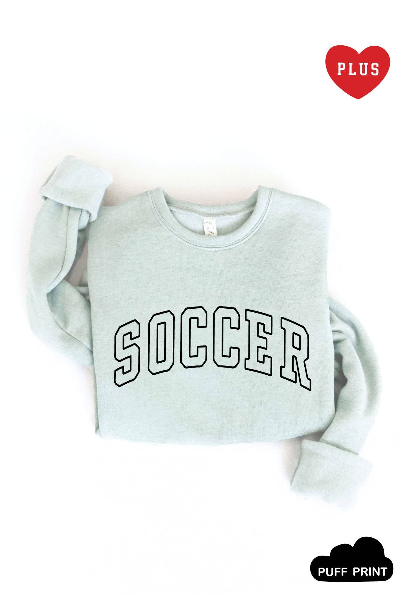 Soccer Puff Print Plus Graphic Sweatshirt T-Shirts, Hoodie | PodTeesHub.com