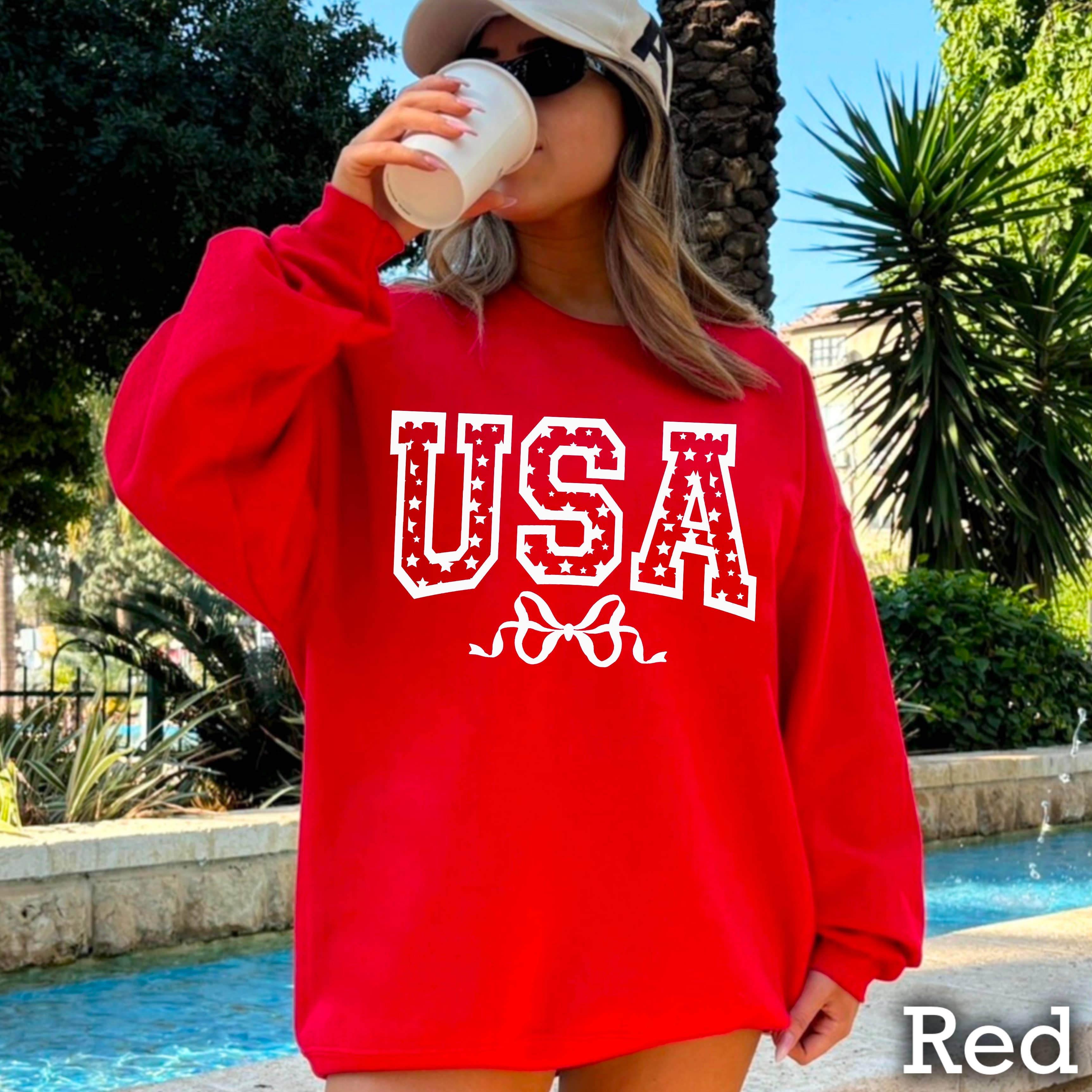 USA July 4th  Patriotic Sweatshirt | July 4th Sweatshirt T-Shirts, Hoodie | PodTeesHub.com
