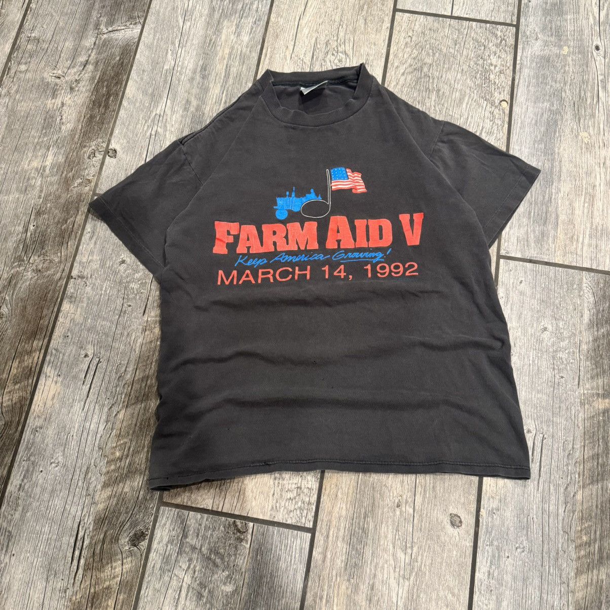 Band Tees Vtg 1992 Farm Aid V Concert Tee Hoodie, Sweatshirt | PodTeesHub.com