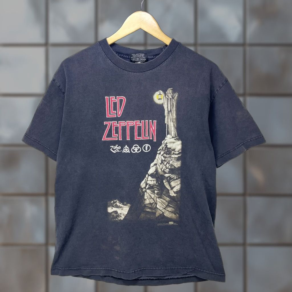 Vintage Led Zeppelin Sun Faded Band T Shirt L Men Black Mens Shirt Rock 70s Stairway To Heav Hoodie, Sweatshirt