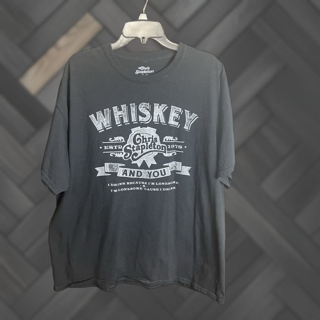 Vintage Chris Stapleton Shirt Men S 2xl Black Cotton Short Sleeve T Shirt Music Vintage No Note Vint Hoodie, Sweatshirt