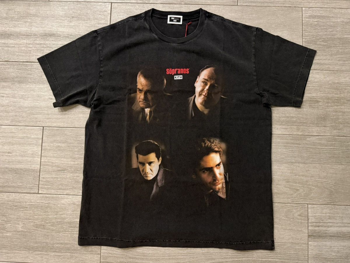 Kith The Sopranos Characters Vignette Vintage Tee Black Sz L Hoodie, Sweatshirt | PodTeesHub.com
