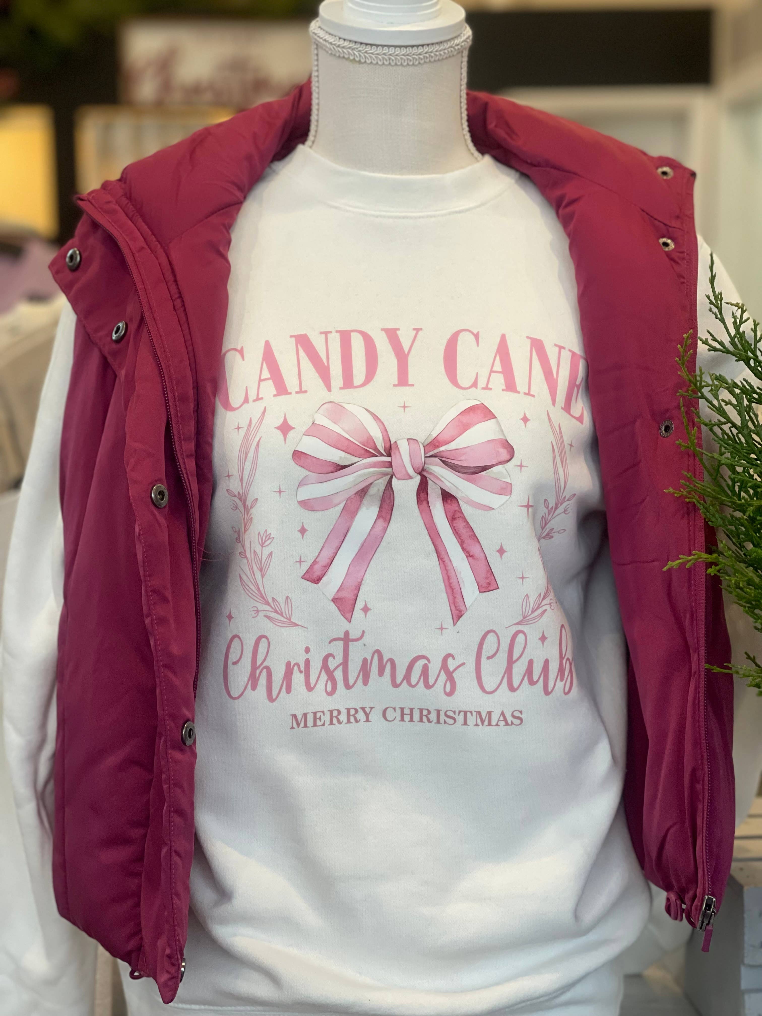 Candy Cane Christmas Crewneck Sweatshirt T-Shirts, Hoodie | PodTeesHub.com
