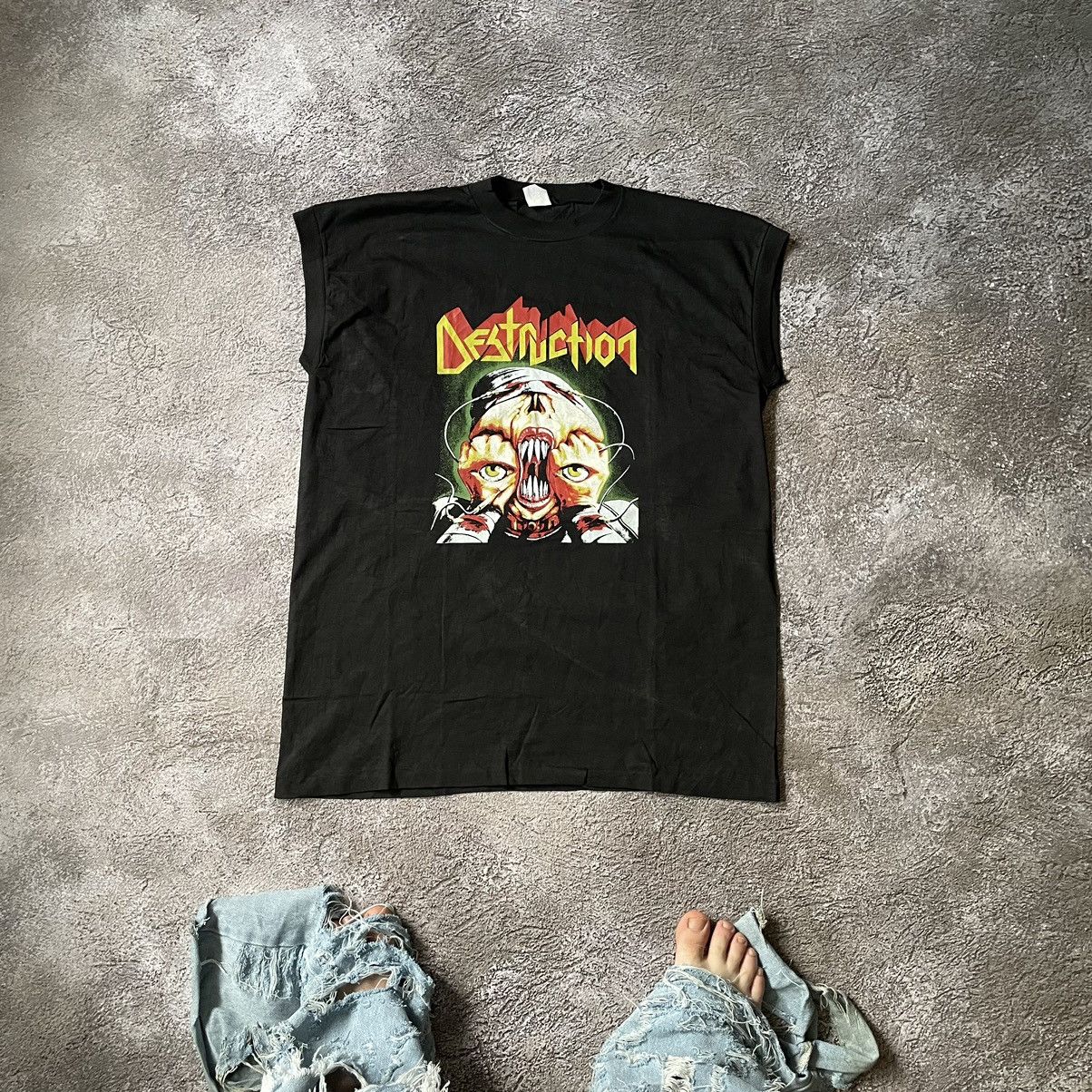 Band Tees Vintage 90s Destructor Face Blood Dead Creepy Horror Tee Hoodie, Sweatshirt | PodTeesHub.com