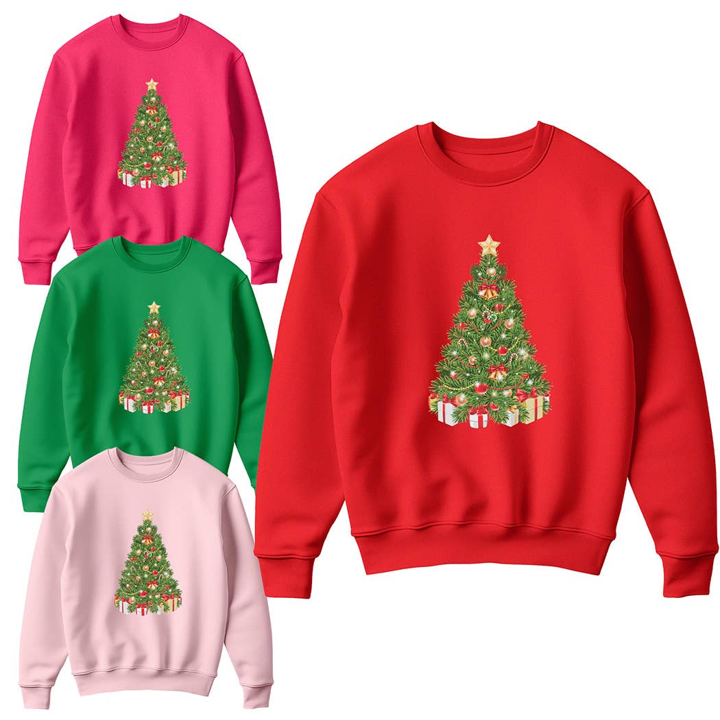 High-Quality Christmas Tree Logo Fleece Sweatshirt T-Shirts, Hoodie | PodTeesHub.com