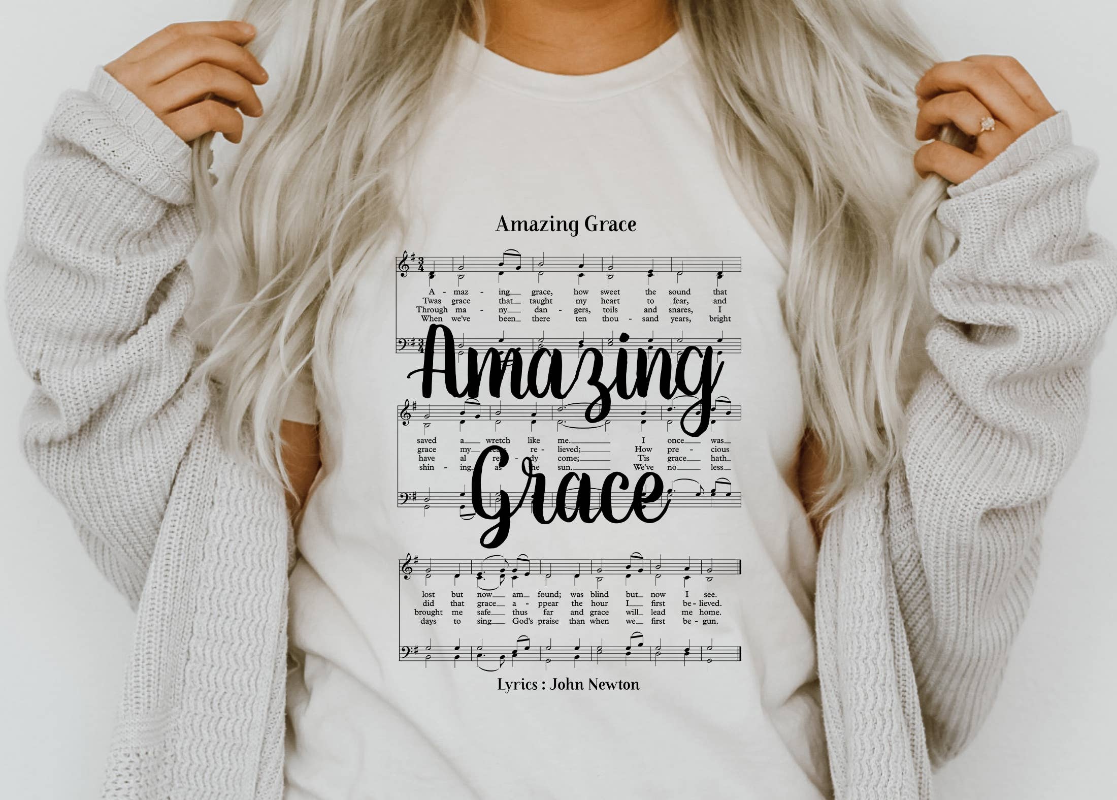 Amazing Grace Hymn T-Shirt Hoodie, Sweatshirt | PodTeesHub.com
